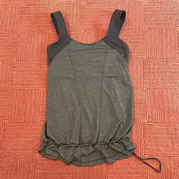 lululemon athletica Tops - lululemon athletica Charcoal Tank / run / fitness Top with built it bra